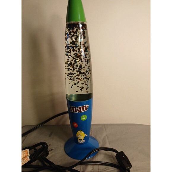 M & M`s Glitter Glow Lava Lamp 2011 Retro Light Works/ With Bulb Tested Works - Picture 13 of 16